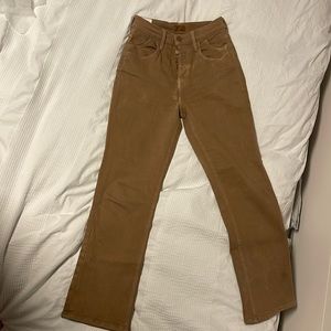 Mother brown denim flare